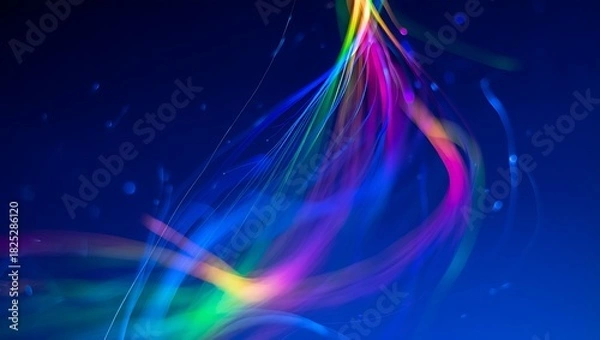 Obraz Light trails abstract colorful background