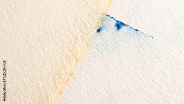 Fototapeta Paper texture with blue ink stain