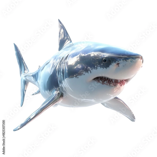 Fototapeta Aquatic Biomimetic Shark Camera – High-Tech Marine Drone Isolated