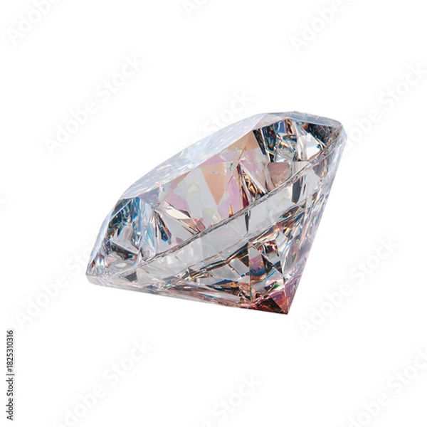 Fototapeta Futuristic Crypto Diamond Icon – Encrypted Blockchain Gem Isolated