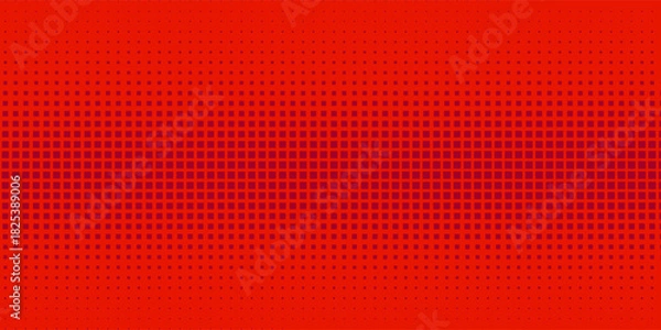 Obraz Abstract rectangle red and crimson pop art background with halftone dots in comic style vector