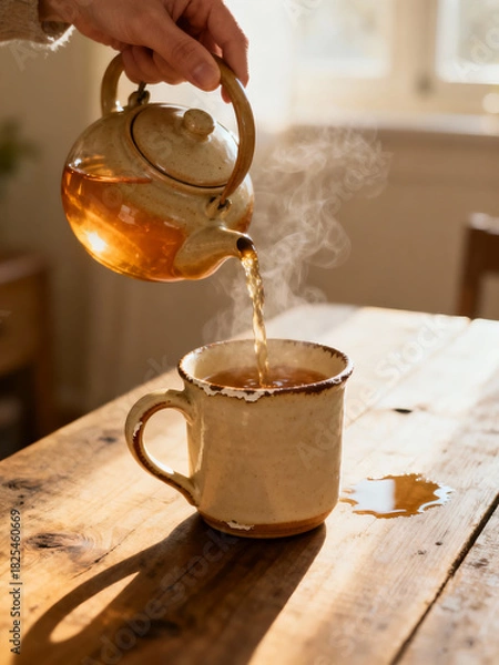 Obraz Cozy Ceramic Mug Tea Pour