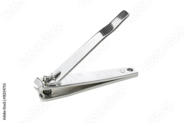 Obraz Open nail clippers on white with clipping path