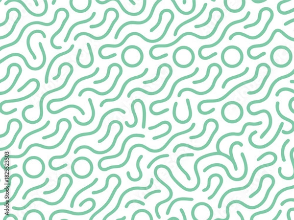 Obraz Wavy organic line pattern
