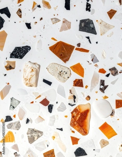 Fototapeta Close-up of a decorative terrazzo surface