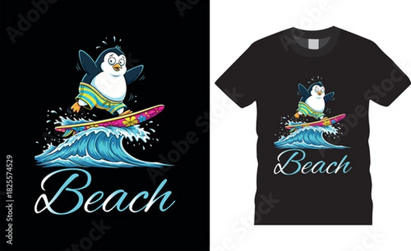 Fototapeta Beach Summer Typography vector t shirt design.