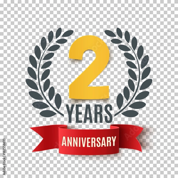 Obraz Two years anniversary design.