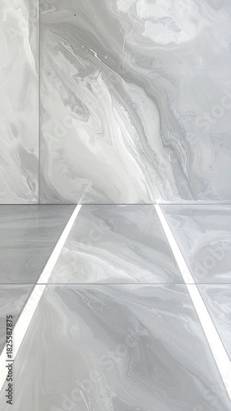Obraz Modern abstract image of gray marble tiles, light reflects