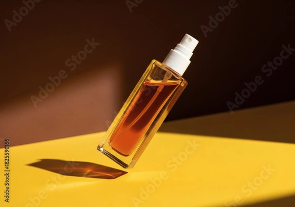 Obraz Flacon de Parfum sur Fond Jaune