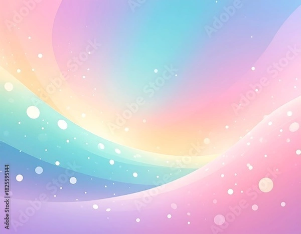 Obraz Soft pastel curves blend with gentle speckled lights, creating a dreamy backdrop