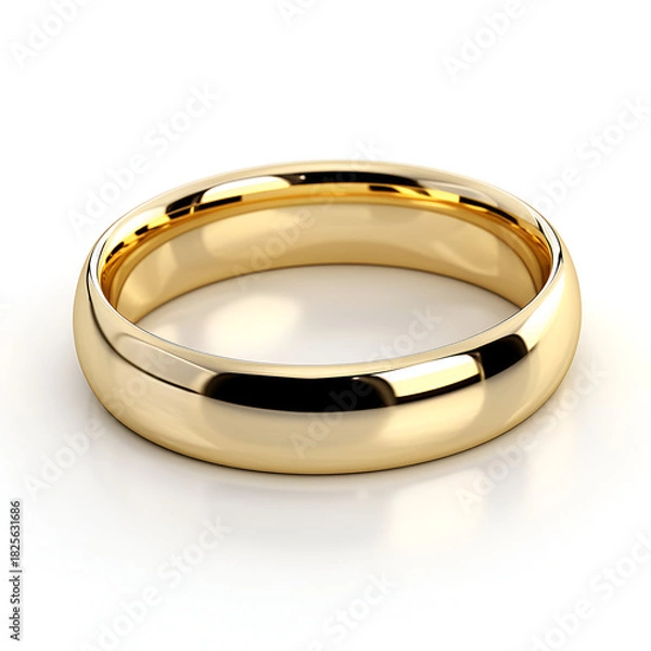 Obraz yellow gold ring with diamonds with shadow on a white backgroundA contemporary diamond ring isolated on white backgroundSingle diamond wedding ring on white background

