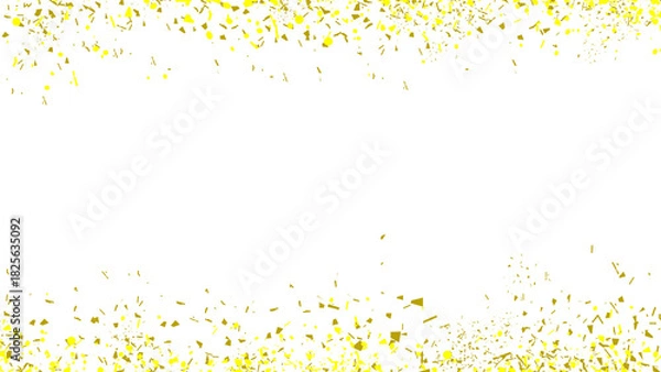 Fototapeta Wide gold glitter falling particles