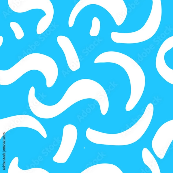 Fototapeta Abstract scribble seamless pattern 