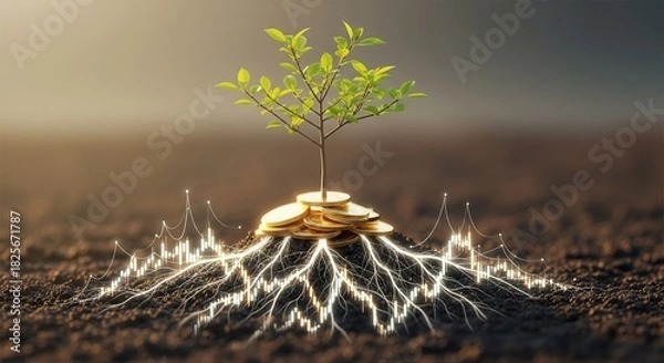 Fototapeta Roots Over Returns: The Tao of True Wealth