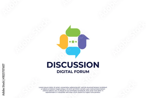 Obraz Creative discussion logo design template