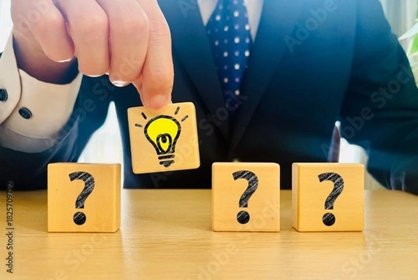 Obraz ビジネスのアイディアとビジネスマン