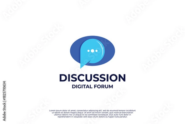 Obraz Creative professional bubble chat logo design template