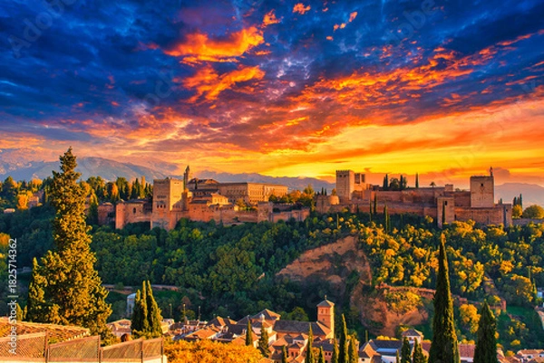 Obraz アンダルシア地方・グラナダの美しい景観