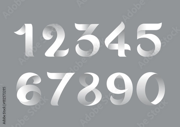 Fototapeta flat number