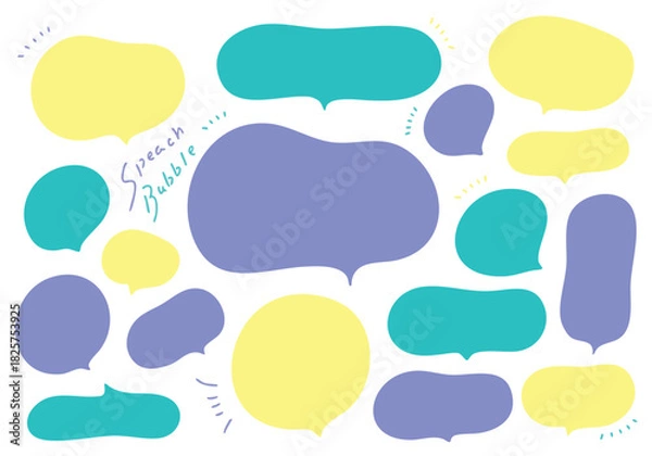 Obraz ポップなカラーの吹き出しセット