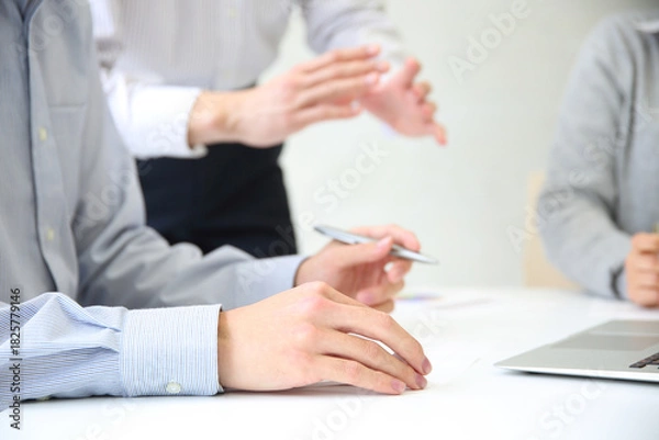 Obraz 会社で企画会議をする男女