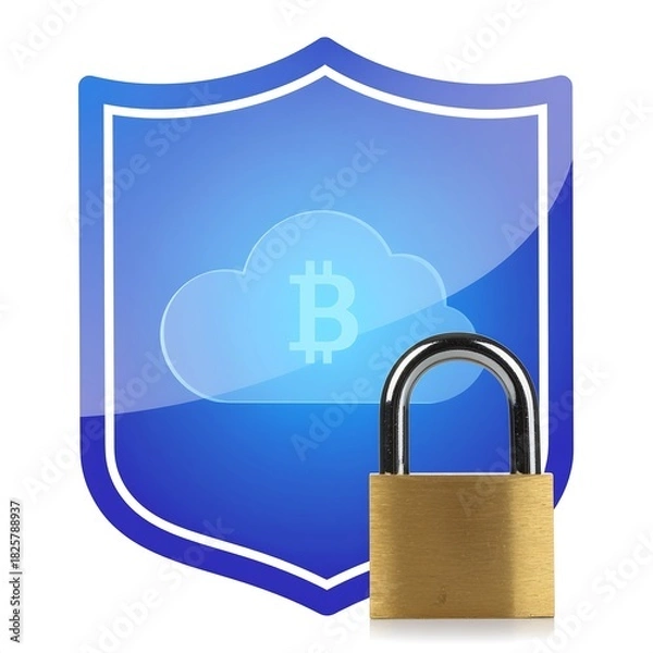Fototapeta Secure Blockchain Wallet Defense