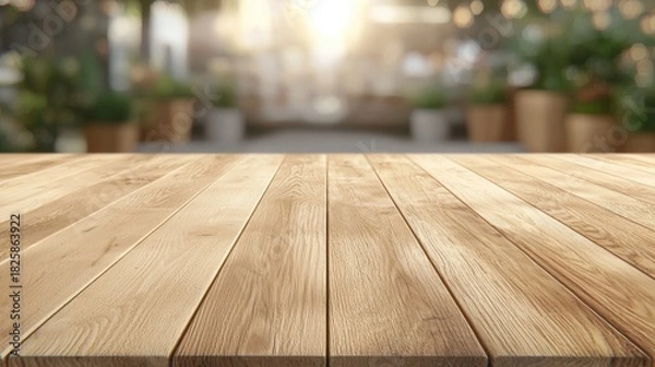 Obraz Wooden Table in a Garden