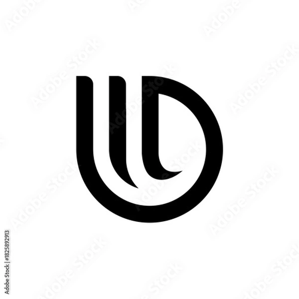Obraz d monogram logo