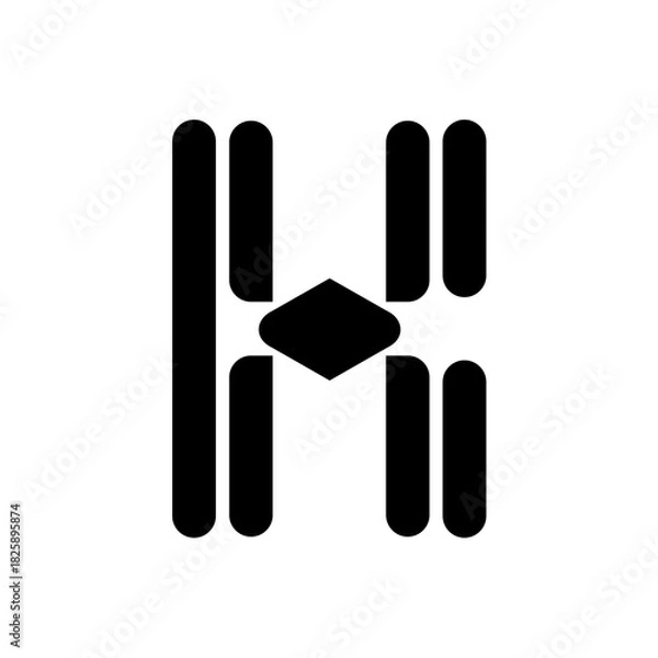 Obraz H monogram logo