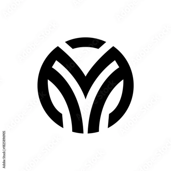 Obraz M monogram logo