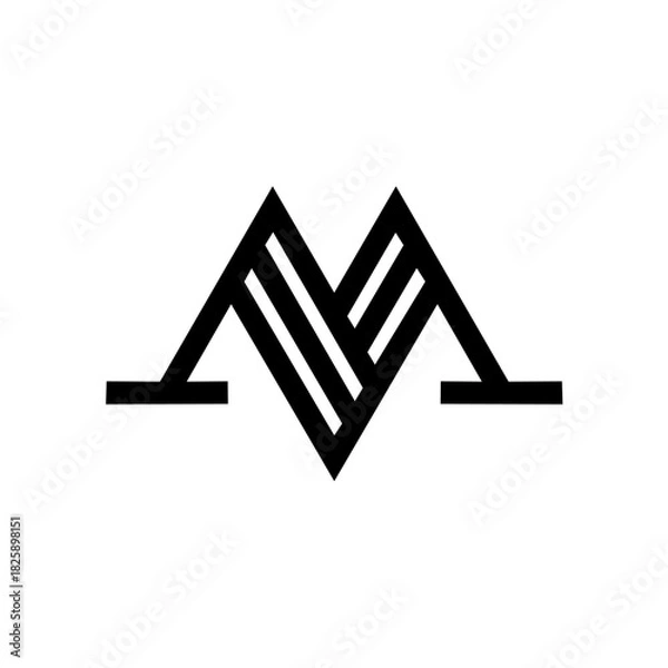 Obraz M monogram logo