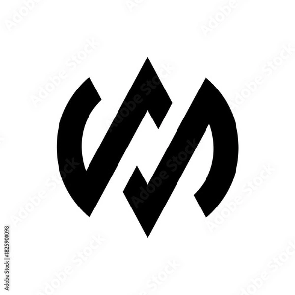 Obraz N monogram logo