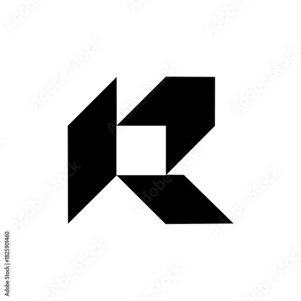 Obraz R monogram logo