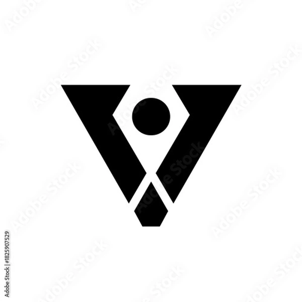 Obraz V monogram logo