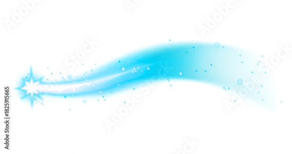 Obraz Sparkling Magical Light Illustration with Cosmic Dust, Stardust Swirls and Fantasy Galaxy Glow