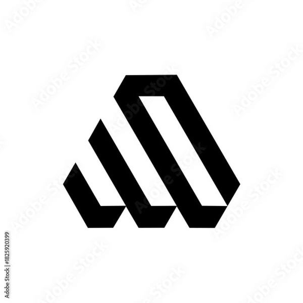 Obraz WO monogram logo