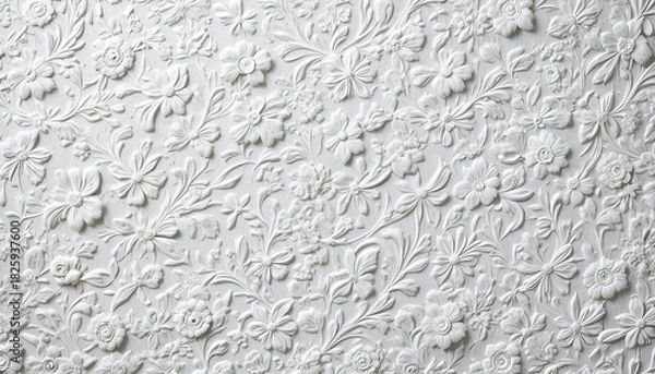 Obraz Elegant floral texture with a modern, sophisticated feel for stunning backgrounds and timeless designs, evoking calmness and serenity in creative projects
