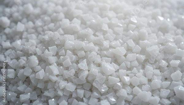 Obraz Inviting pile of pristine white salt crystals, a versatile textured element for spa products, culinary presentations, and clean beauty concepts