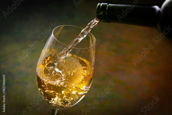 Obraz 白ワインを注ぐ