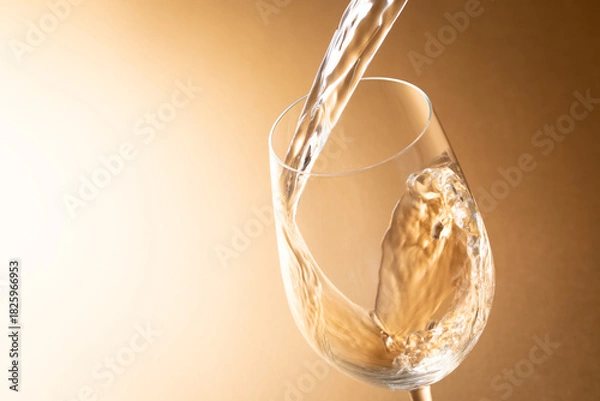 Obraz 白ワインを注ぐ