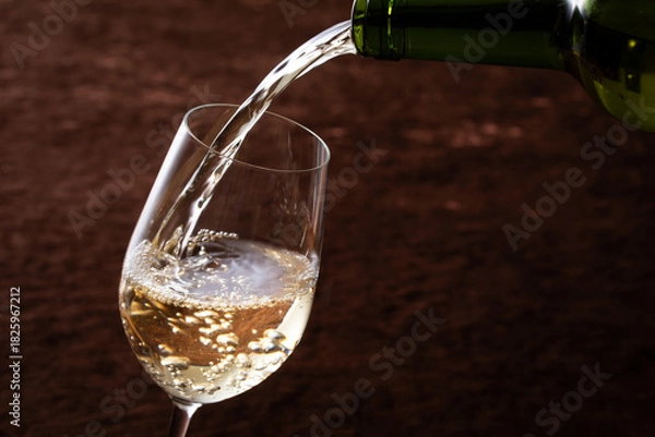 Obraz 白ワインを注ぐ