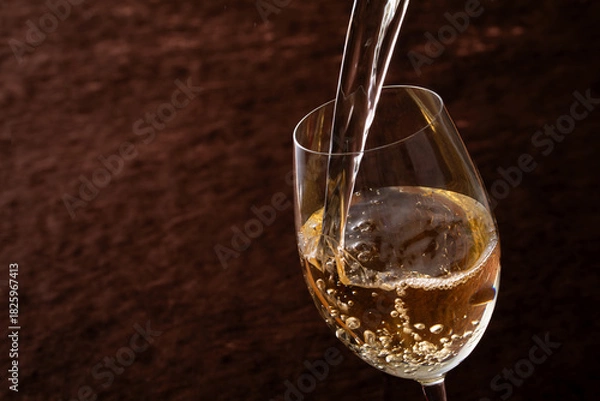 Obraz 白ワインを注ぐ
