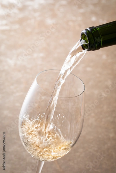Obraz 白ワインを注ぐ