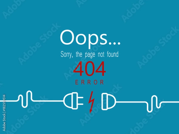 Fototapeta Oops 404 error page.