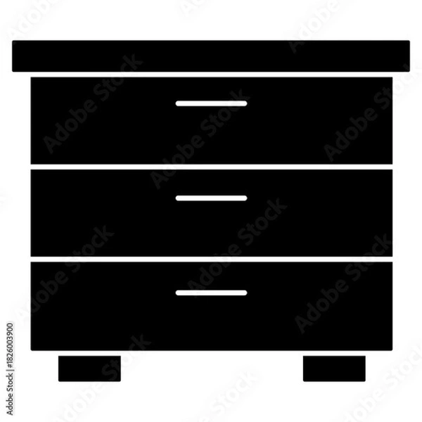 Fototapeta Drawer icon, Storage Drawer, Cabinet Drawer, Organizer Drawer, Furniture Compartment