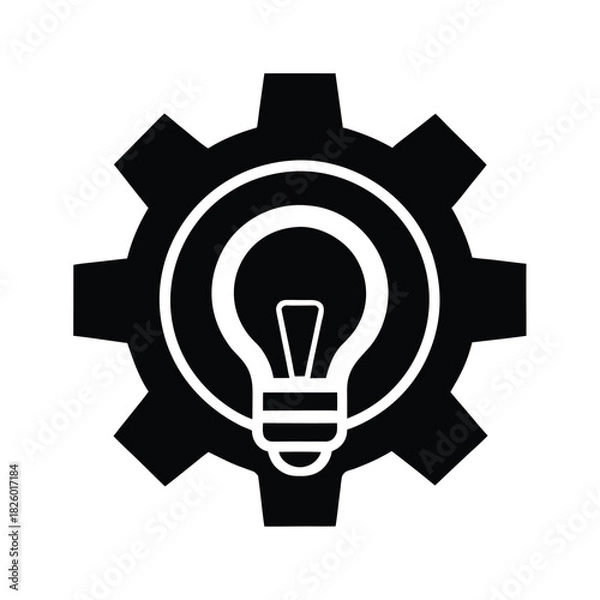 Obraz Lightbulb Gear Engineering Idea Icon