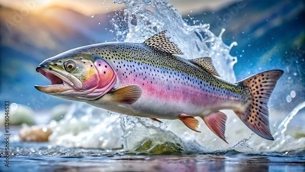 Obraz Rainbow Trout Leaping