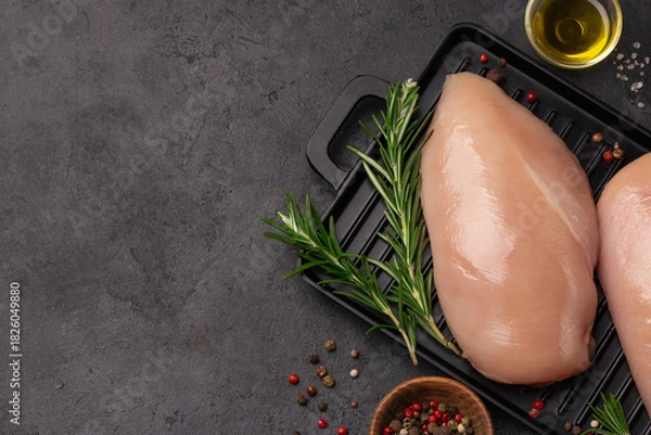 Obraz raw organic chicken breast