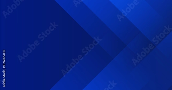 Fototapeta Dark blue abstract background with layered rectangular blocks and gradients.