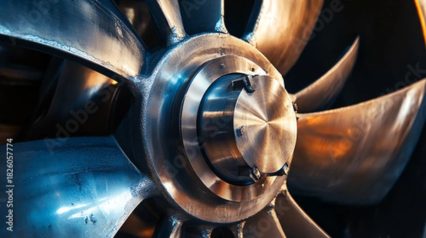 Obraz Industrial pump impeller macro closeup